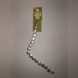 Bead Gallery | Silver Plated Flat Round Disc Beads | Jewelry Making Craft Supply